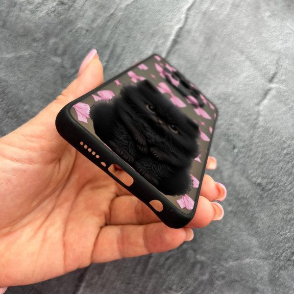 Чехол для Xiaomi Poco X3 NFC / Poco X3 Pro с защитой камеры детский с котом и бантиками