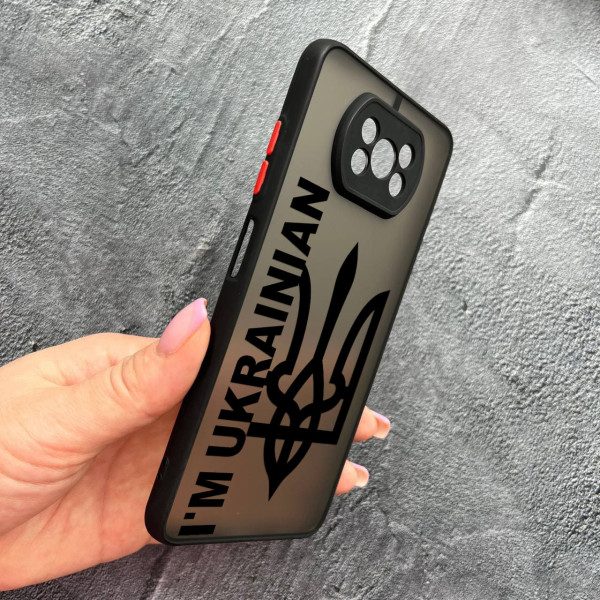 Чехол для Xiaomi Poco X3 NFC / Poco X3 Pro патриотический с защитой камеры I`m Ukrainian