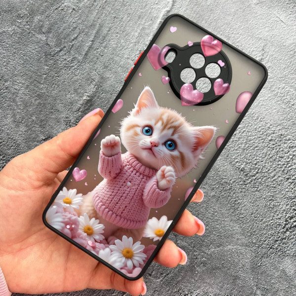 Чохол для Xiaomi Mi 10T Lite / Redmi Note 9 Pro 5G / Mi 10i 5G з захистом камери з котиком в квітах ромашки