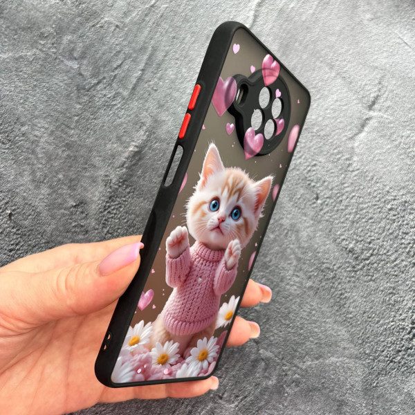 Чохол для Xiaomi Mi 10T Lite / Redmi Note 9 Pro 5G / Mi 10i 5G з захистом камери з котиком в квітах ромашки