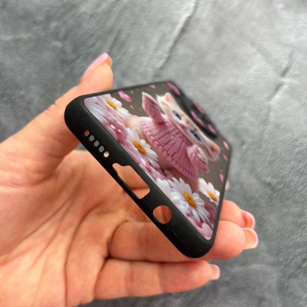Чехол для Xiaomi Mi 10T Lite / Redmi Note 9 Pro 5G / Mi 10i 5G с защитой камеры с котом в цветах ромашки
