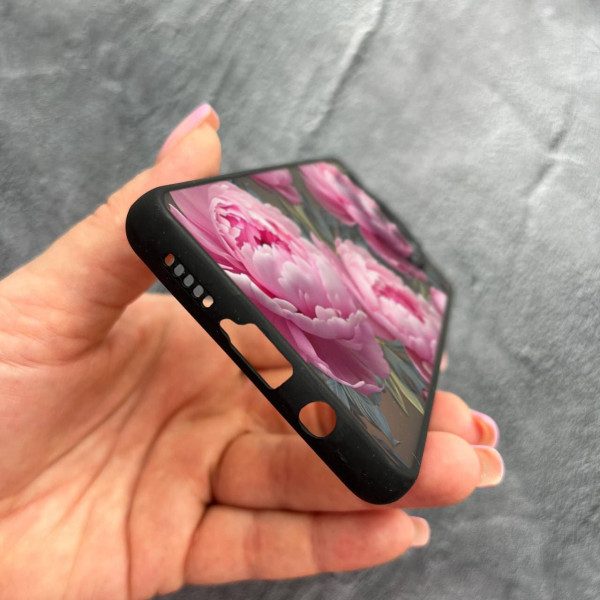Чехол для Xiaomi Mi 10T Lite / Redmi Note 9 Pro 5G / Mi 10i 5G с защитой камеры с цветами пионами крупными