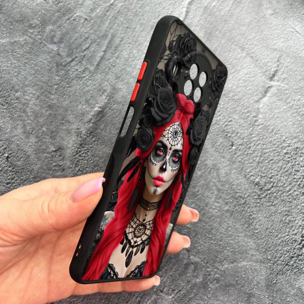 Чохол для Xiaomi Mi 10T Lite / Redmi Note 9 Pro 5G / Mi 10i 5G з захистом камери дівчина Санта-Муерте у трояндах