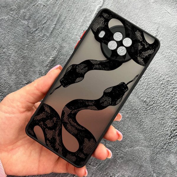 Чехол для Xiaomi Mi 10T Lite / Redmi Note 9 Pro 5G / Mi 10i 5G с защитой камеры с черной змеей
