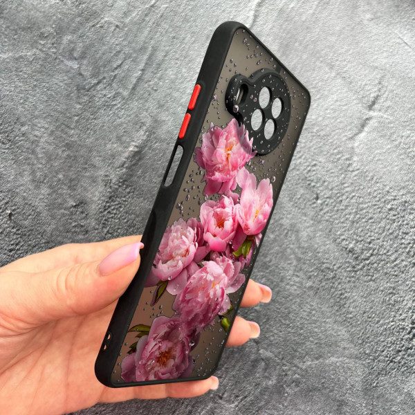 Чехол для Xiaomi Mi 10T Lite / Redmi Note 9 Pro 5G / Mi 10i 5G с защитой камеры с цветами и каплями