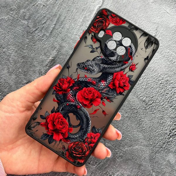 Чехол для Xiaomi Mi 10T Lite / Redmi Note 9 Pro 5G / Mi 10i 5G с защитой камеры со змеей в цветах