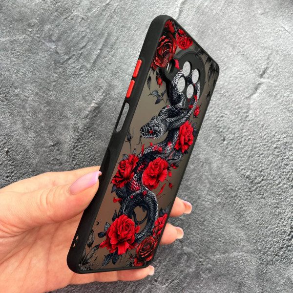 Чехол для Xiaomi Mi 10T Lite / Redmi Note 9 Pro 5G / Mi 10i 5G с защитой камеры со змеей в цветах