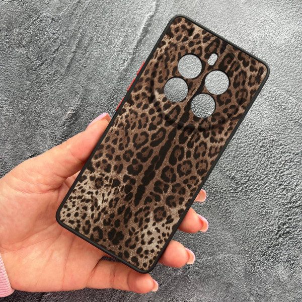 Чехол для Realme 12 pro 5G с защитой камеры с леопардом классическим