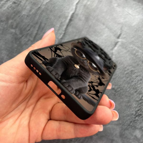 Чехол для Realme 12 pro 5G с защитой камеры с котом в шляпе