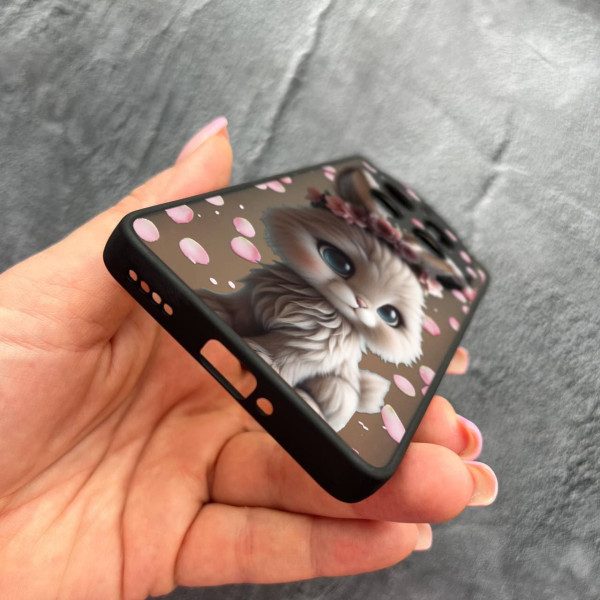 Чехол для Realme 12 pro 5G с защитой камеры с зайкой в ​​лепестках