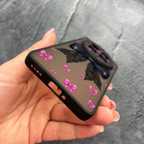 Чехол для Realme 12 pro 5G с защитой камеры с бантиком