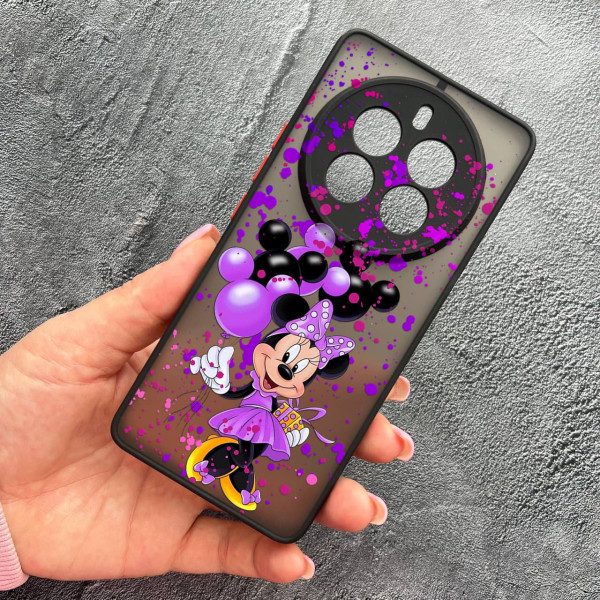 Чехол для Realme 12 pro 5G с защитой камеры детский с Минни Маус и воздушными шариками