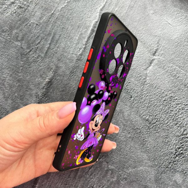 Чехол для Realme 12 pro 5G с защитой камеры детский с Минни Маус и воздушными шариками