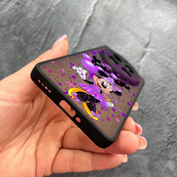 Чехол для Realme 12 pro 5G с защитой камеры детский с Минни Маус и воздушными шариками