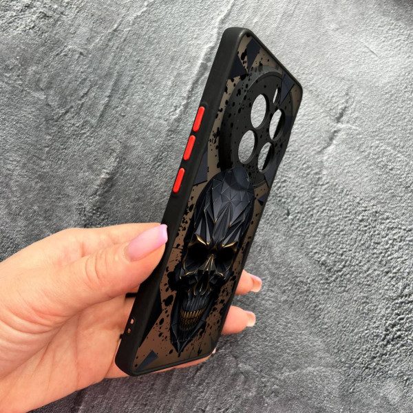 Чехол для Realme 12 pro 5G с защитой камеры с черепом в кубе