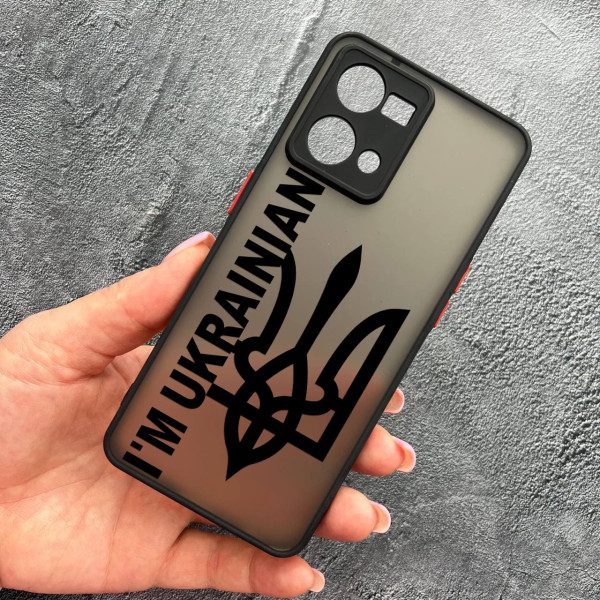 Чехол для Oppo Reno 7 4G патриотический с защитой камеры I`m Ukrainian
