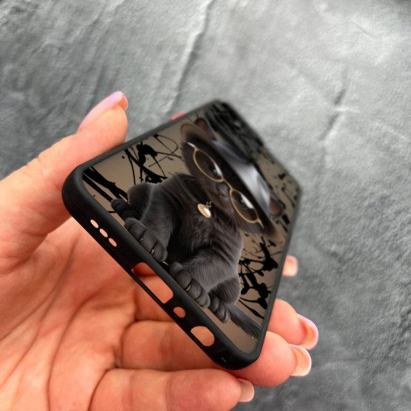 Чехол для Oppo Reno 7 4G с защитой камеры с котом в шляпе