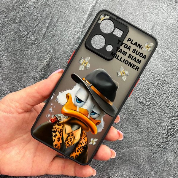 Чехол для Oppo Reno 7 4G с защитой камеры с Дональдом Даком