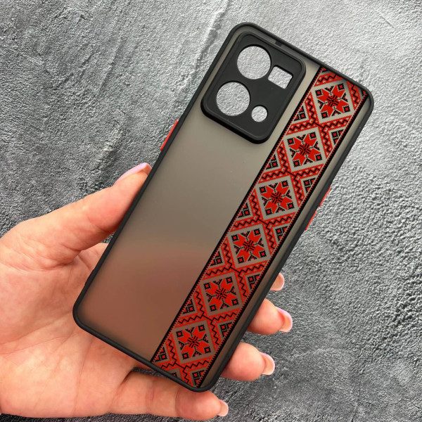 Чехол для Oppo Reno 7 4G с защитой камеры с вышиванкой Киевщина