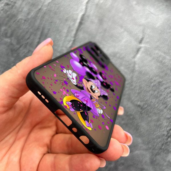 Чехол для Oppo Reno 7 4G с защитой камеры детский с Минни Маус и воздушными шариками