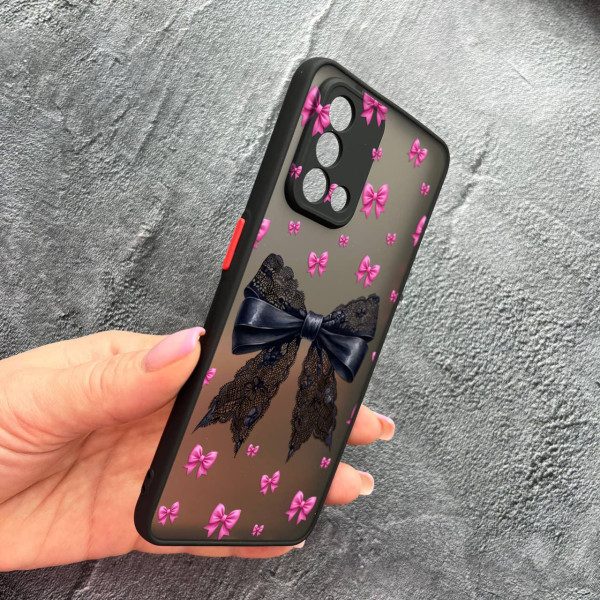 Чохол для Oppo A74 4G з захистом камери з бантиком
