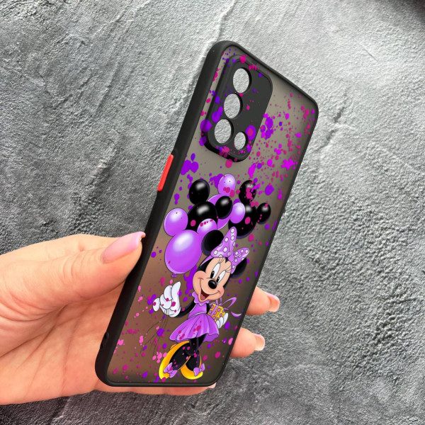 Чохол для Oppo A74 4G з захистом камери дитячий з Мінні Маус та повітряними кульками