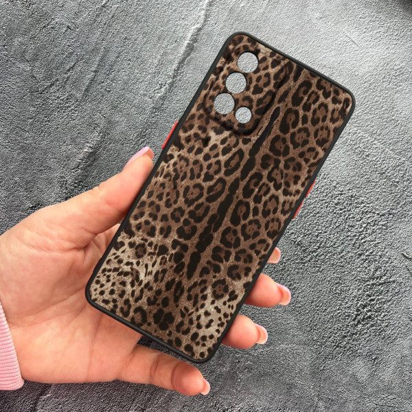 Чохол для Oppo A74 4G з захистом камери з леопардом класичним