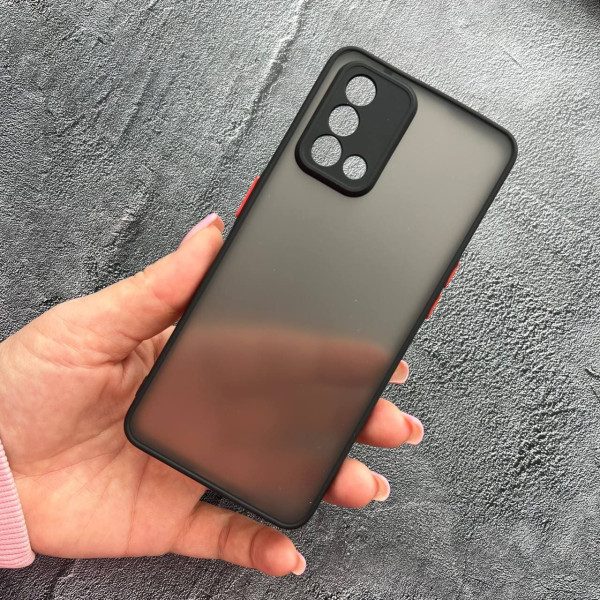 Чехол для Oppo A74 4G с защитой камеры матовый пластик без принта