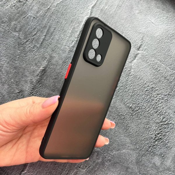 Чехол для Oppo A74 4G с защитой камеры матовый пластик без принта