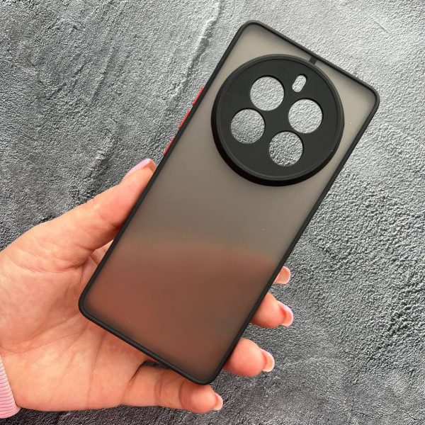 Чехол для Realme 12 pro 5G с защитой камеры матовый пластик без принта