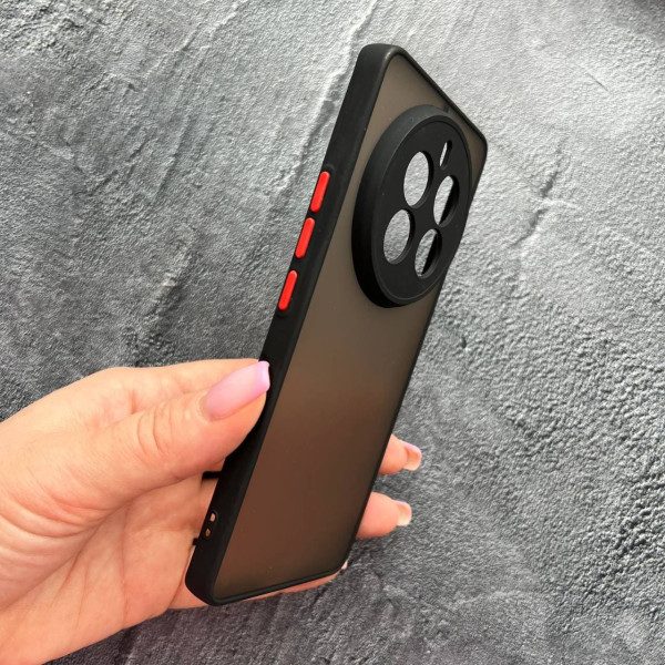 Чехол для Realme 12 pro 5G с защитой камеры матовый пластик без принта