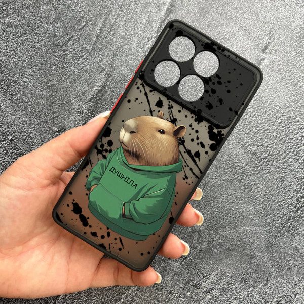 Чохол для Xiaomi Poco F6 Pro з захистом камери з капібарою