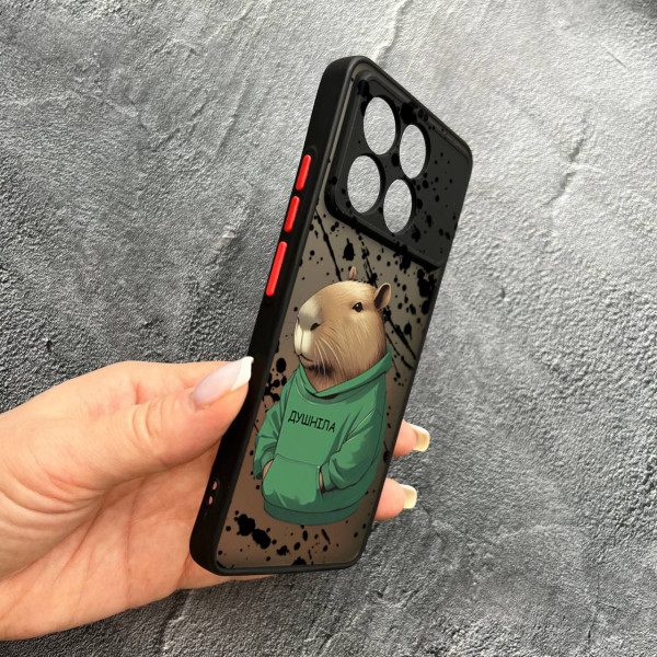 Чохол для Xiaomi Poco F6 Pro з захистом камери з капібарою