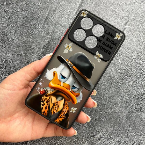 Чохол для Xiaomi Poco F6 Pro з захистом камери з Дональдом Даком