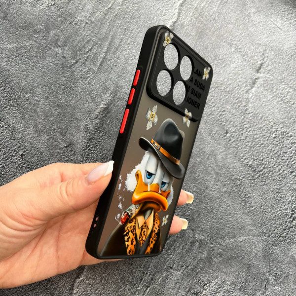 Чохол для Xiaomi Poco F6 Pro з захистом камери з Дональдом Даком