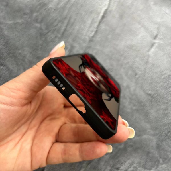 Чехол для Xiaomi Poco F6 Pro с защитой камеры с девочкой и лентой