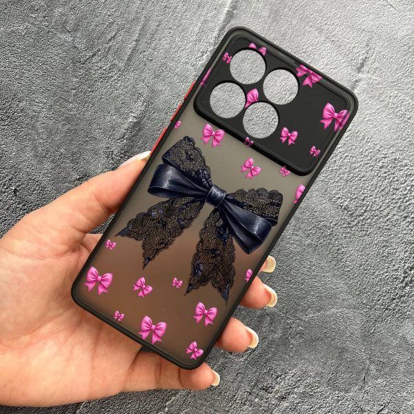Чохол для Xiaomi Poco F6 Pro з захистом камери з бантиком