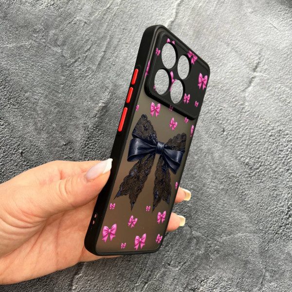 Чохол для Xiaomi Poco F6 Pro з захистом камери з бантиком