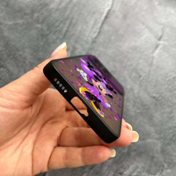 Чехол для Xiaomi Poco F6 Pro с защитой камеры детский с Минни Маус и воздушными шариками