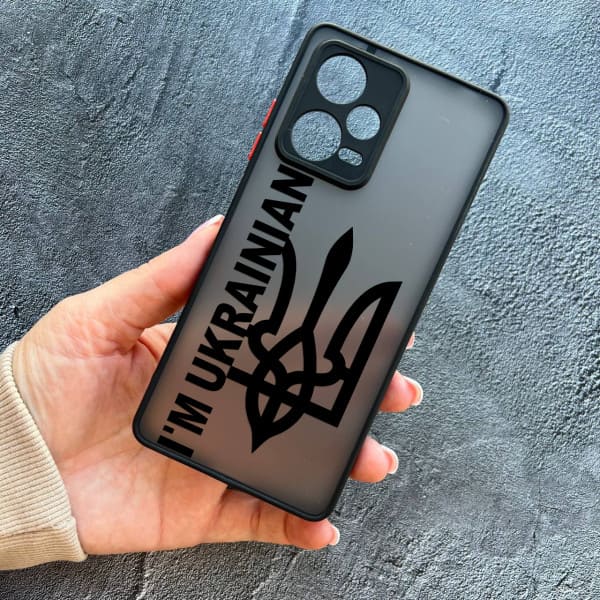Чехол для Xiaomi Poco X5 патриотический с защитой камеры I`m Ukrainian