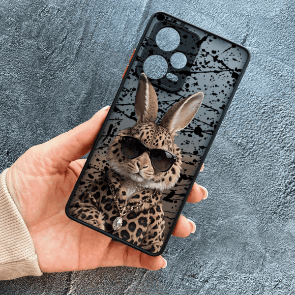 Чохол для Xiaomi Poco X5 з захистом камери з зайцем у леопарді