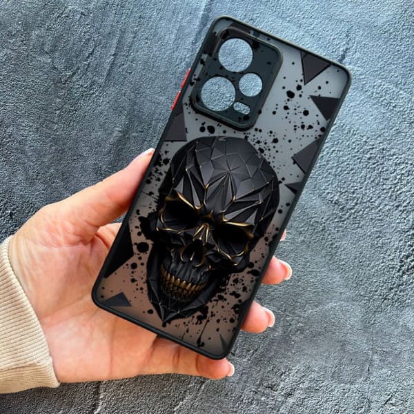 Чехол для Xiaomi Poco X5 с защитой камеры с черепом в кубе
