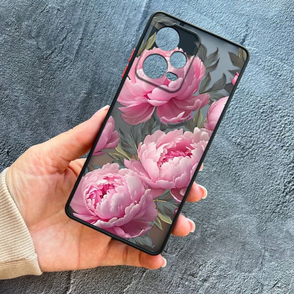 Чохол для Xiaomi Poco X5 з захистом камери з квітами півоніями крупними