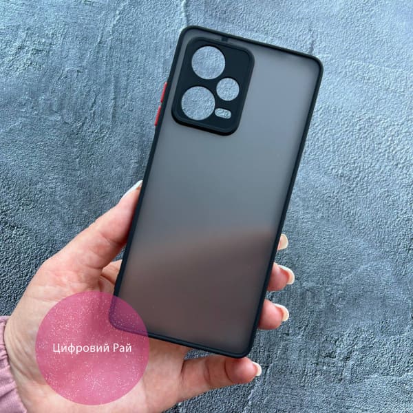 Чехол для Xiaomi Poco X5 с защитой камеры матовый пластик без дизайна