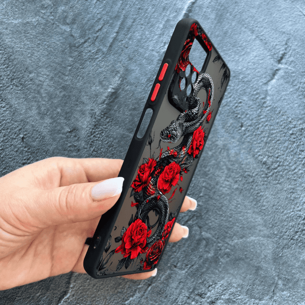 Чохол для Xiaomi Redmi Note 11 Pro / Xiaomi Redmi Note 12 Pro 4G з захистом камери з змією в квітах