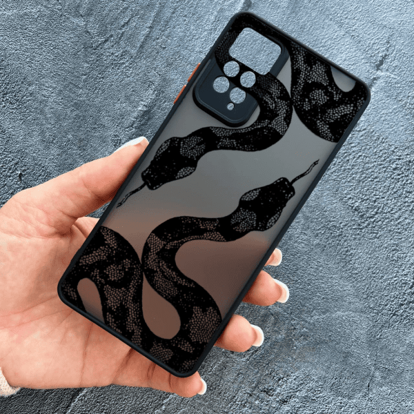 Чохол для Xiaomi Redmi Note 11 / Note 11s з захистом камери з чорною змією