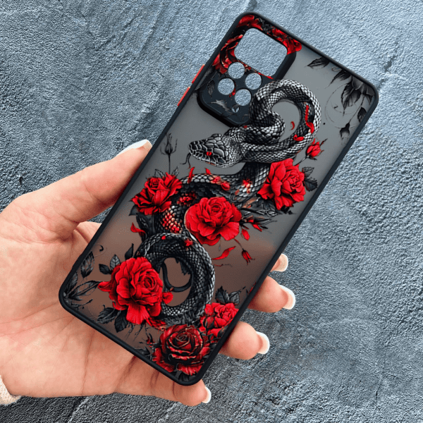 Чохол для Xiaomi Redmi Note 11 / Note 11s з захистом камери з змією в квітах