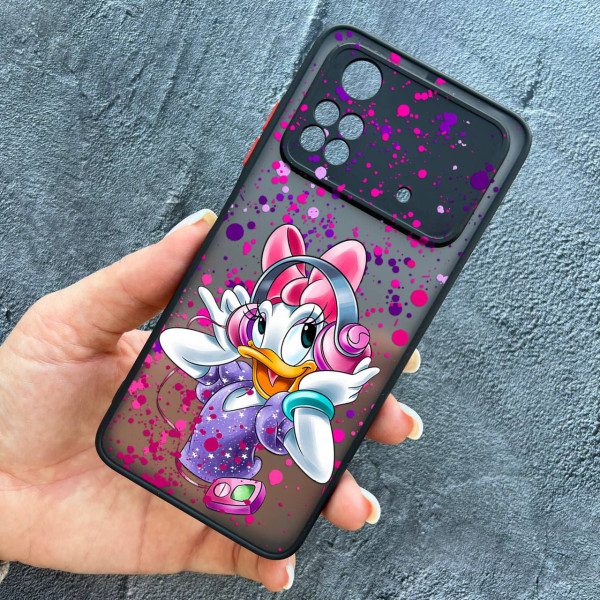 Чехол для Xiaomi Poco M4 Pro 4G с защитой камеры детский с Дейзи
