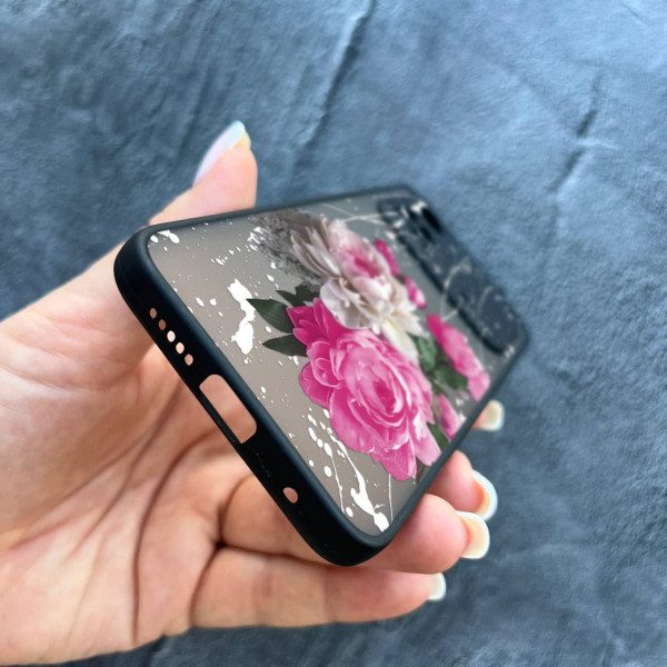 Чехол для Xiaomi Poco M4 Pro 4G с защитой камеры с цветами пионы классические