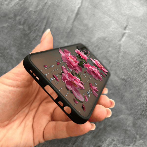 Чехол для Oppo A31 с защитой камеры с цветами и дождем